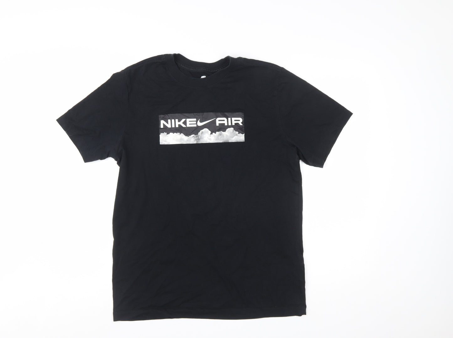 Nike Air Men's Black Graphic Sports T-Shirt Size M Regular Fit