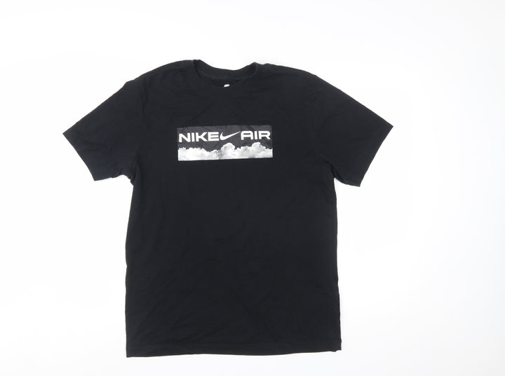Nike Air Men's Black Graphic Sports T-Shirt Size M Regular Fit