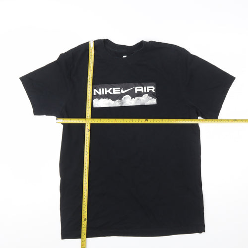 Nike Air Men's Black Graphic Sports T-Shirt Size M Regular Fit