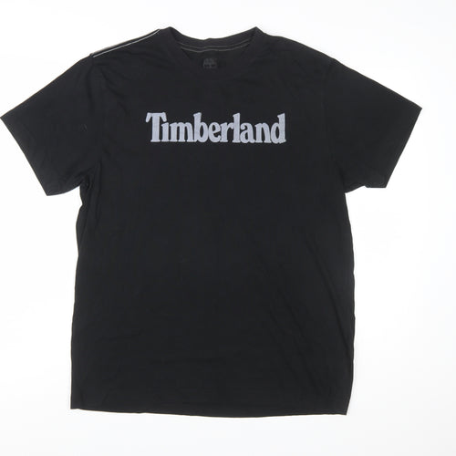 Timberland Men's Black Crew Neck Logo T-Shirt Size M
