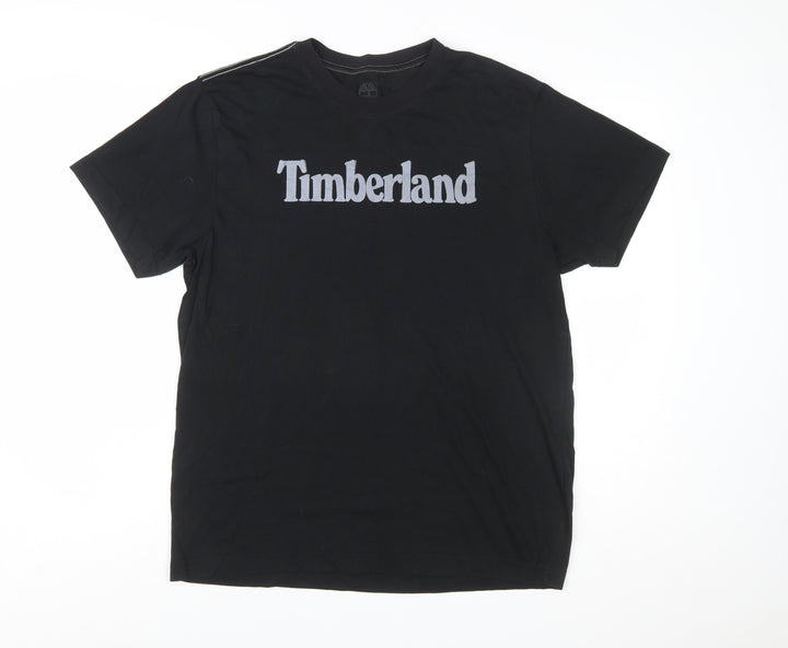 Timberland Men's Black Crew Neck Logo T-Shirt Size M