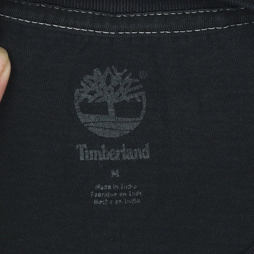 Timberland Men's Black Crew Neck Logo T-Shirt Size M