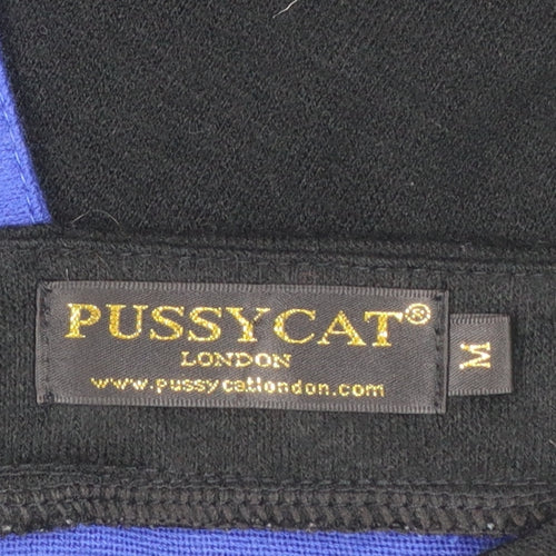 Pussycat London Women's Black Blue Bodycon Colourblock Dress M
