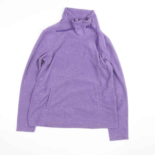 Mountain Warehouse Women Purple Size 16 Pullover Cowl Neck Sweatshirt