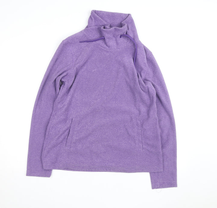 Mountain Warehouse Women Purple Size 16 Pullover Cowl Neck Sweatshirt