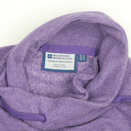 Mountain Warehouse Women Purple Size 16 Pullover Cowl Neck Sweatshirt