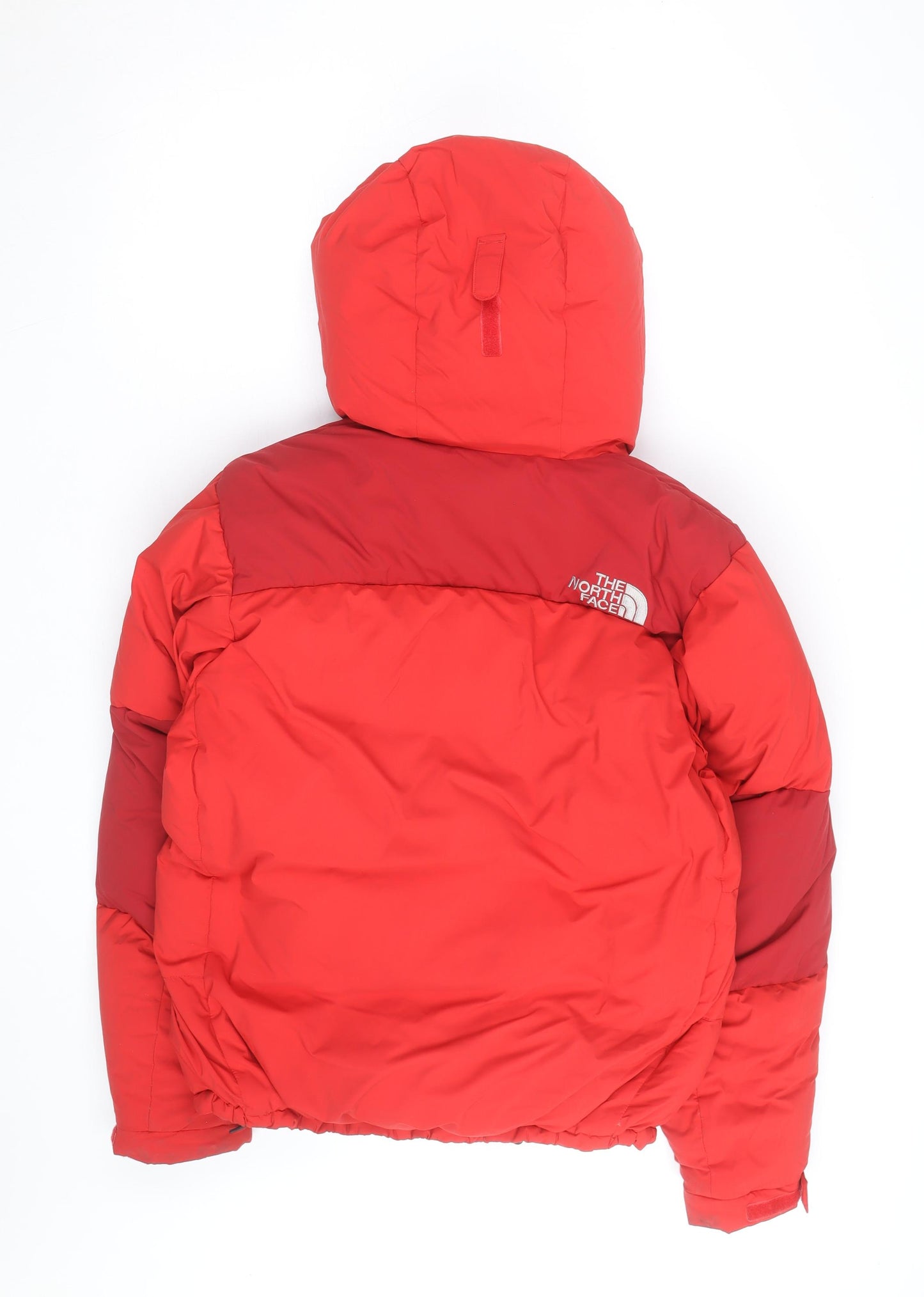 The North Face Men's Red Hooded Puffer Jacket Size L Waterproof Down