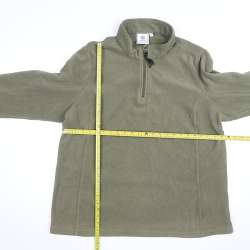 TOG24 Men’s Green Fleece 1/4 Zip Pullover Sweatshirt XL