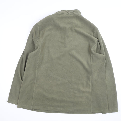 TOG24 Men’s Green Fleece 1/4 Zip Pullover Sweatshirt XL