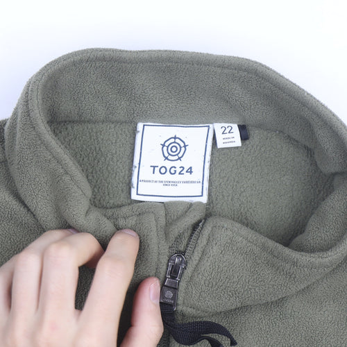 TOG24 Men’s Green Fleece 1/4 Zip Pullover Sweatshirt XL