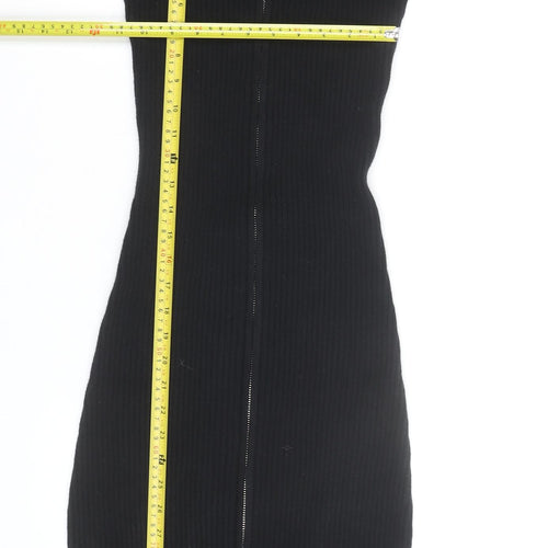 Lulus Women’s Black Off Shoulder Knit Bodycon Midi Dress M