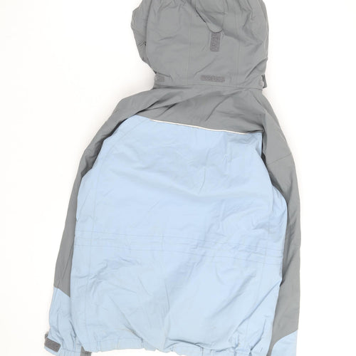 Berghaus Boys Grey Blue Waterproof Hooded Rain Coat Jacket 11-12 Years
