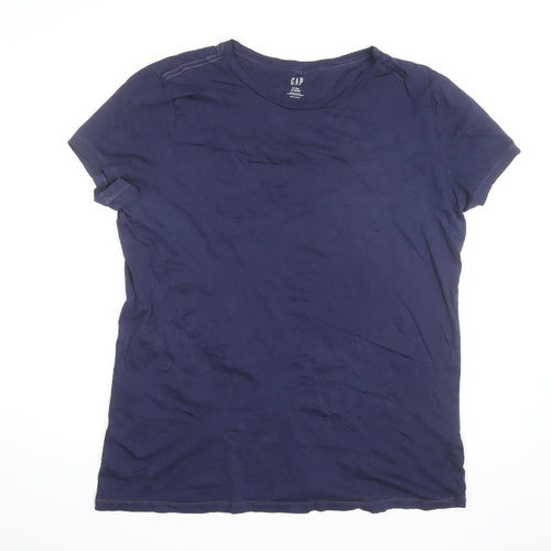 GAP Women's Blue XL Tall Basic Cotton Crew Neck T-Shirt