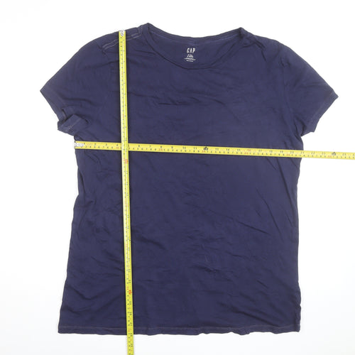 GAP Women's Blue XL Tall Basic Cotton Crew Neck T-Shirt