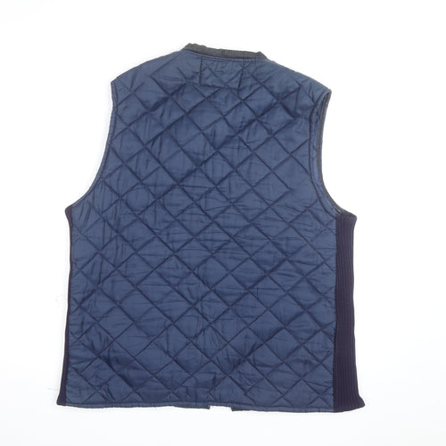 Vintage Leisurewear Men's Blue Quilted Waistcoat Size M