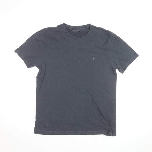 AllSaints Men's Black Crew Neck Large Cotton T-Shirt