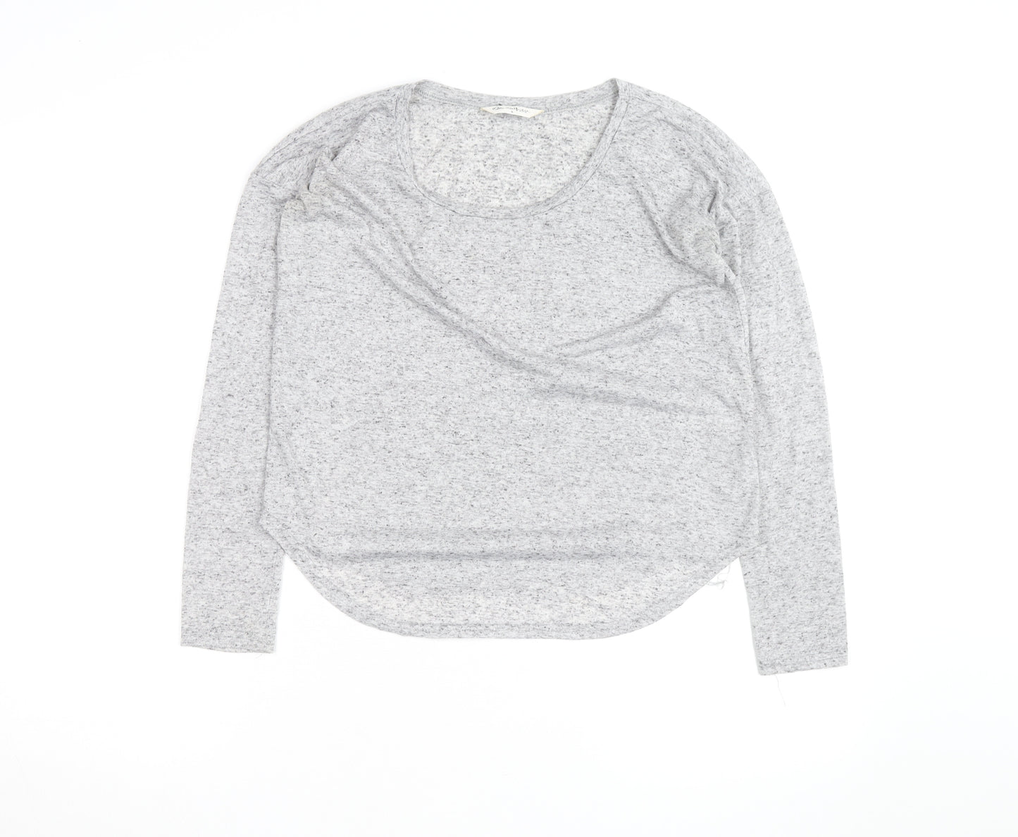 Miss Selfridge Womens Grey Long Sleeve Jersey T-Shirt Size 6