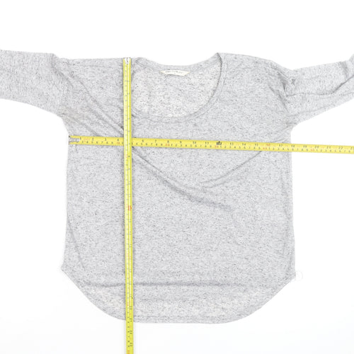 Miss Selfridge Womens Grey Long Sleeve Jersey T-Shirt Size 6