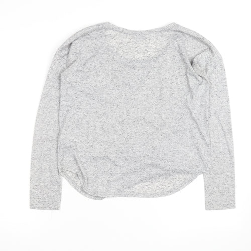 Miss Selfridge Womens Grey Long Sleeve Jersey T-Shirt Size 6