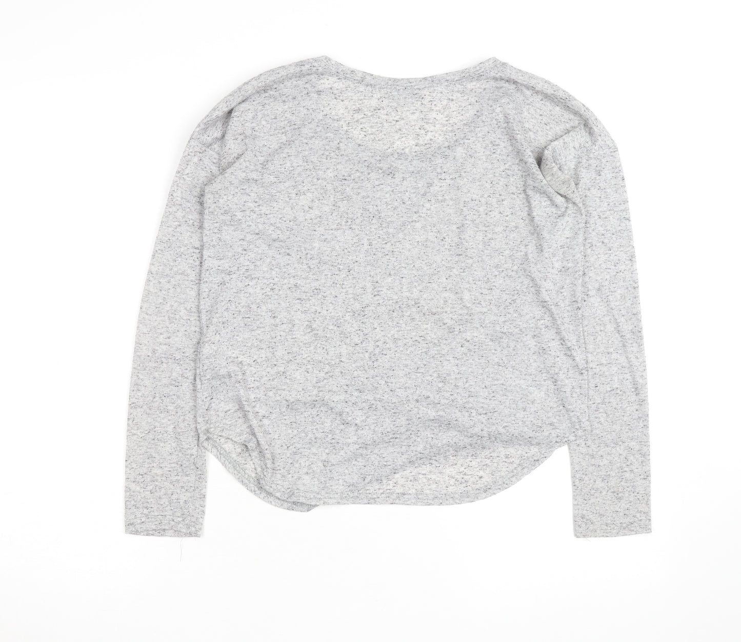 Miss Selfridge Womens Grey Long Sleeve Jersey T-Shirt Size 6
