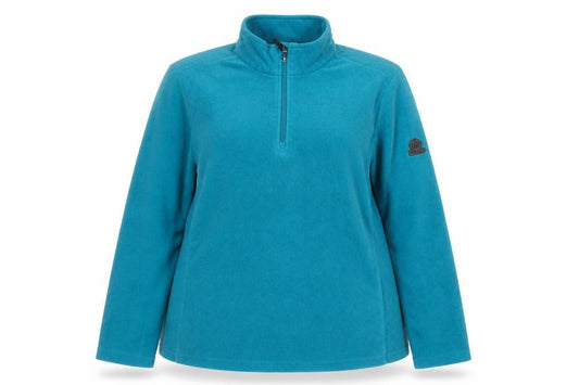Front view of TOG24 Women's Blue 1/4 Zip Fleece Pullover, size 20