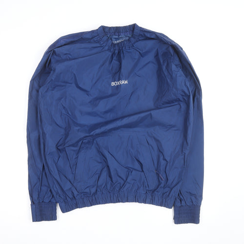 BOXRAW Men's Blue L Track Jacket Lightweight Pullover Sports Top