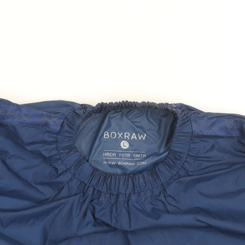 BOXRAW Men's Blue L Track Jacket Lightweight Pullover Sports Top