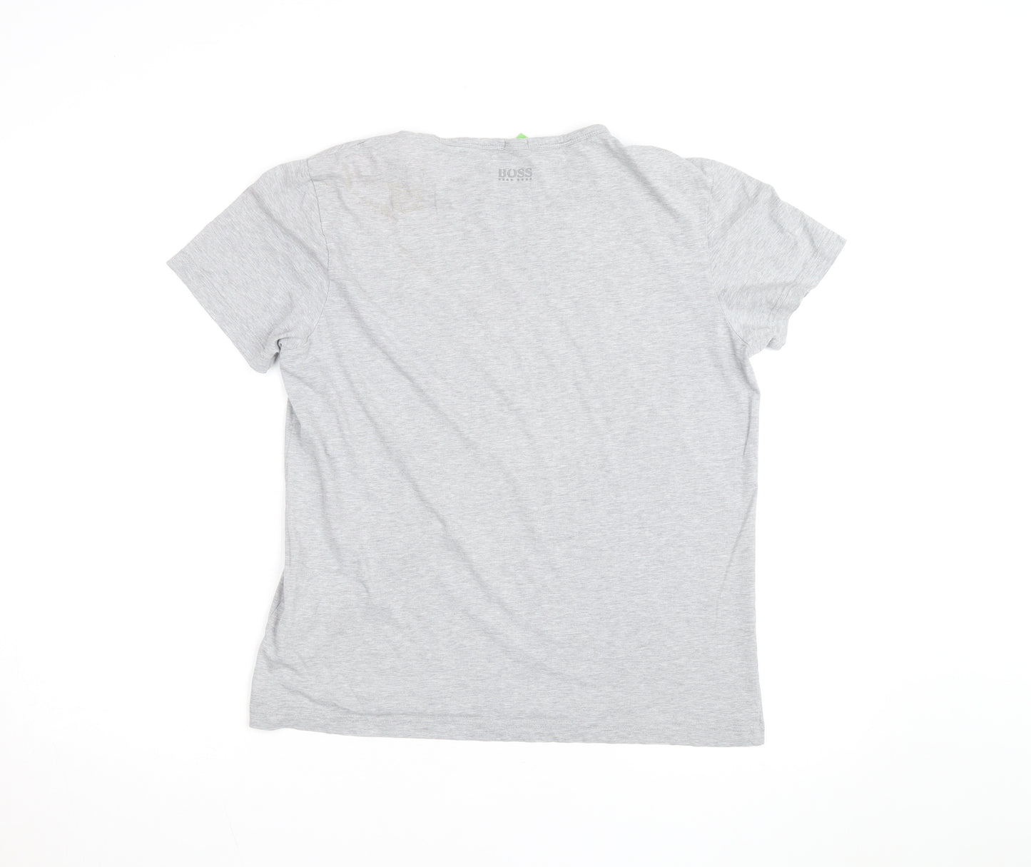 Hugo Boss Men's Grey Regular Fit Crew Neck Short Sleeve T-Shirt Size S