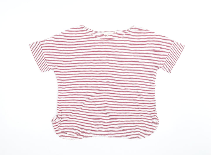 Seasalt Cornwall Women's Red Striped Cotton T-Shirt Size 12