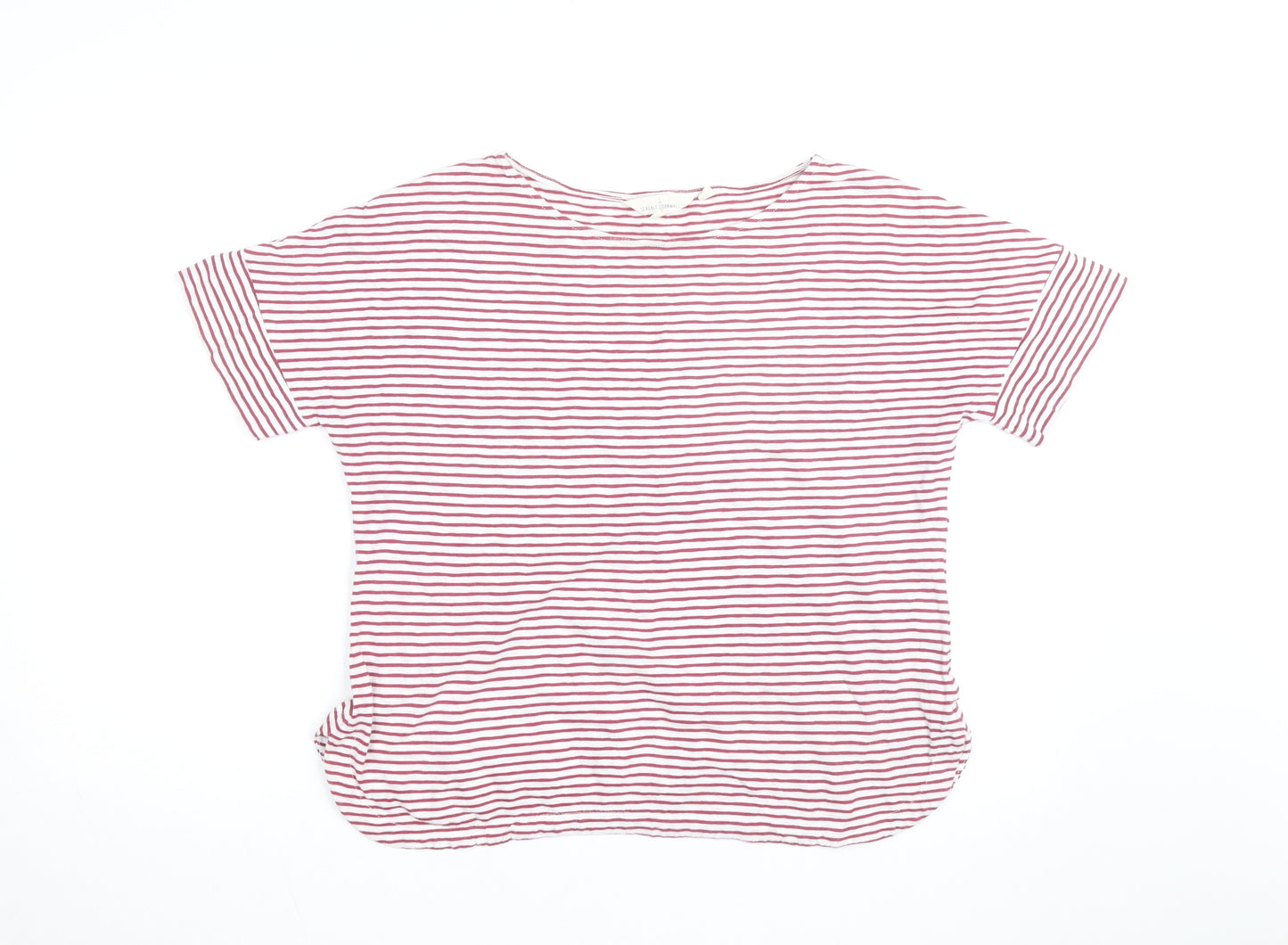 Seasalt Cornwall Women's Red Striped Cotton T-Shirt Size 12