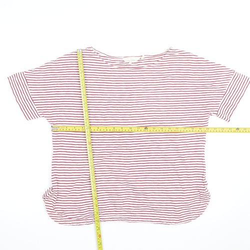 Seasalt Cornwall Women's Red Striped Cotton T-Shirt Size 12