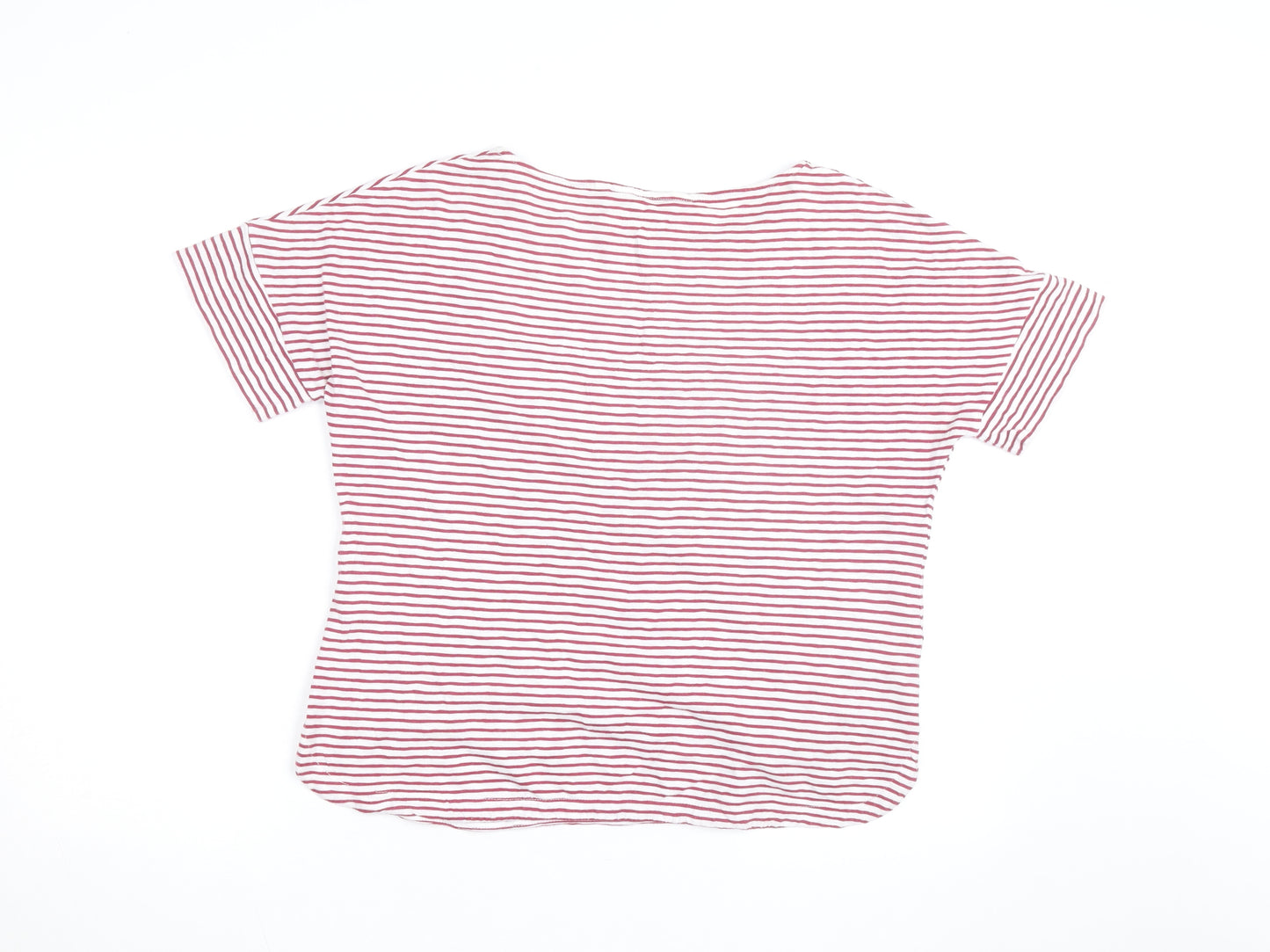 Seasalt Cornwall Women's Red Striped Cotton T-Shirt Size 12