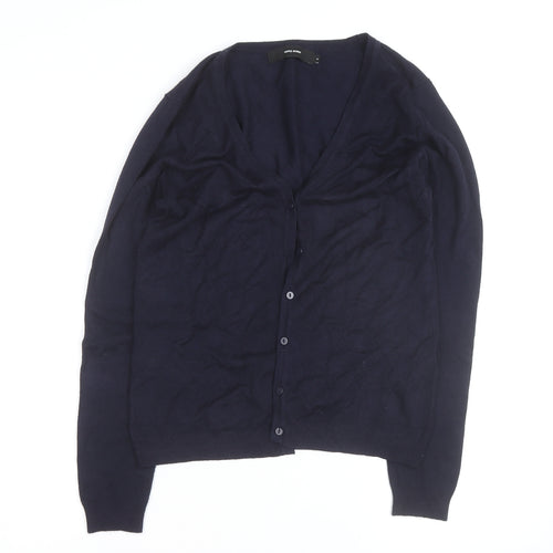 Vero Moda Women's Blue V-Neck Long Sleeve Cardigan M