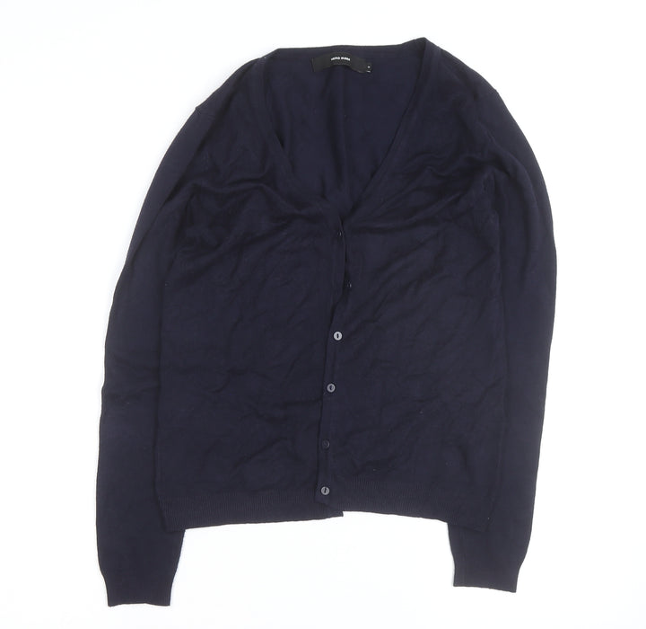 Vero Moda Women's Blue V-Neck Long Sleeve Cardigan M