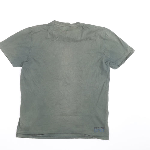 Fat Face Men’s Green Graphic Deer Print Cotton T-Shirt Size M