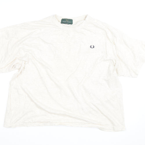 Fred Perry Men's White Cotton Crew Neck T-Shirt XL