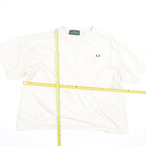 Fred Perry Men's White Cotton Crew Neck T-Shirt XL