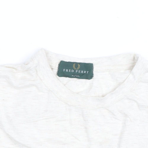 Fred Perry Men's White Cotton Crew Neck T-Shirt XL