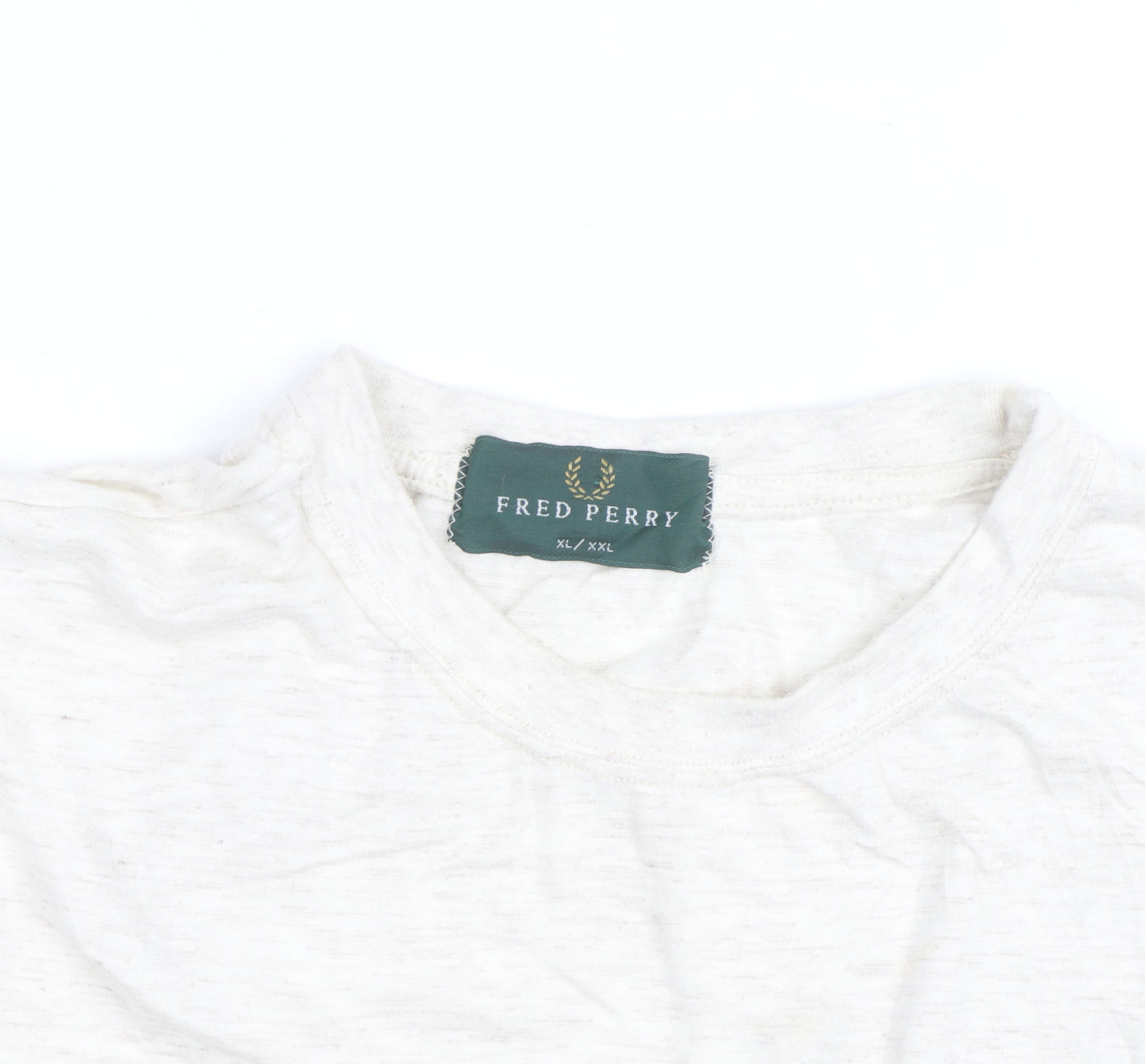 Fred Perry Men's White Cotton Crew Neck T-Shirt XL