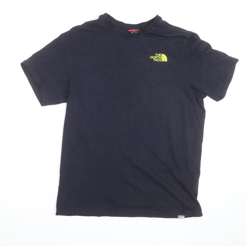 The North Face Men's Blue Small Outdoor Graphic Cotton T-Shirt
