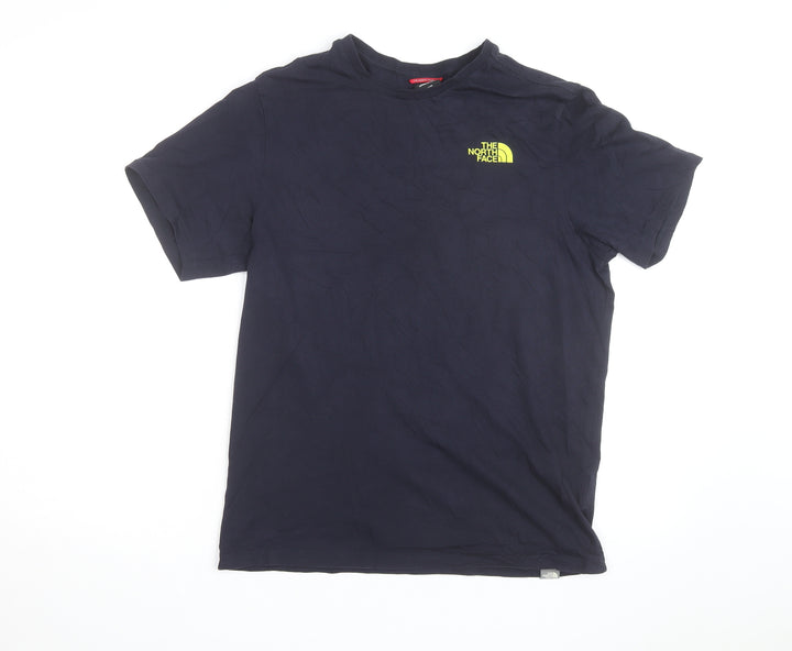 The North Face Men's Blue Small Outdoor Graphic Cotton T-Shirt