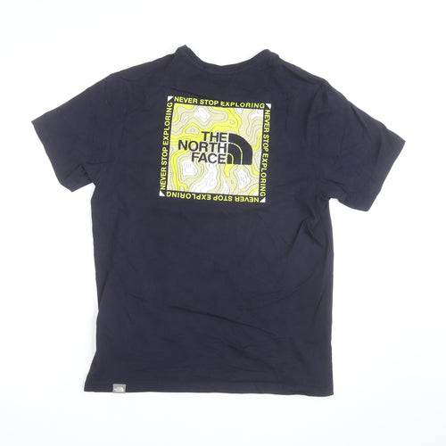 The North Face Men's Blue Small Outdoor Graphic Cotton T-Shirt