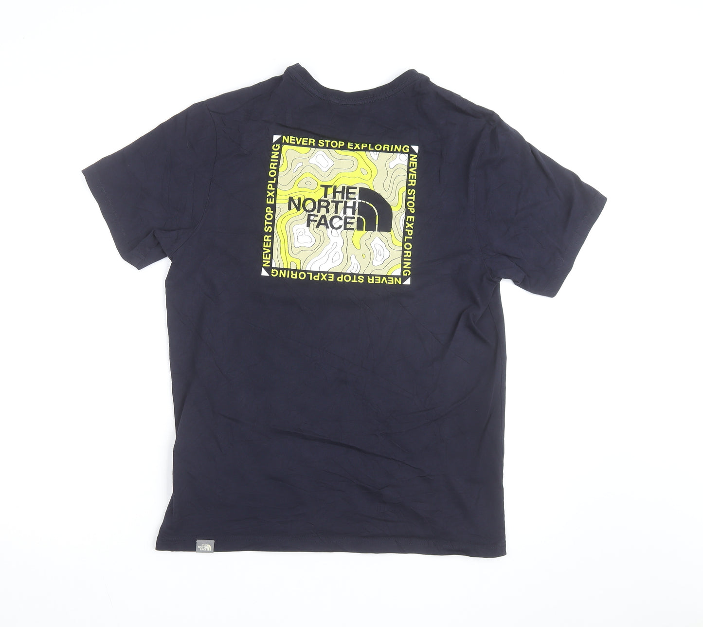 The North Face Men's Blue Small Outdoor Graphic Cotton T-Shirt