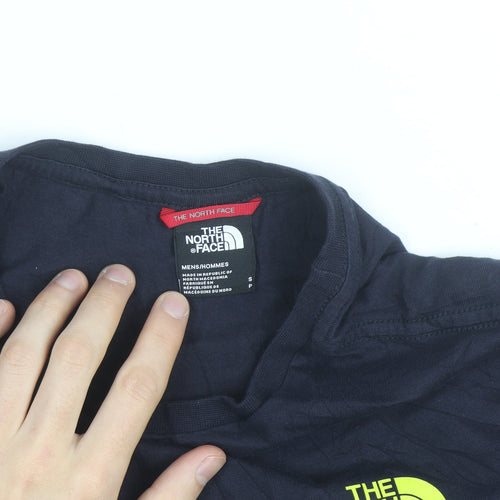 The North Face Men's Blue Small Outdoor Graphic Cotton T-Shirt