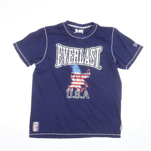 Everlast Men's Blue USA Graphic Short Sleeve Cotton T-Shirt Size M
