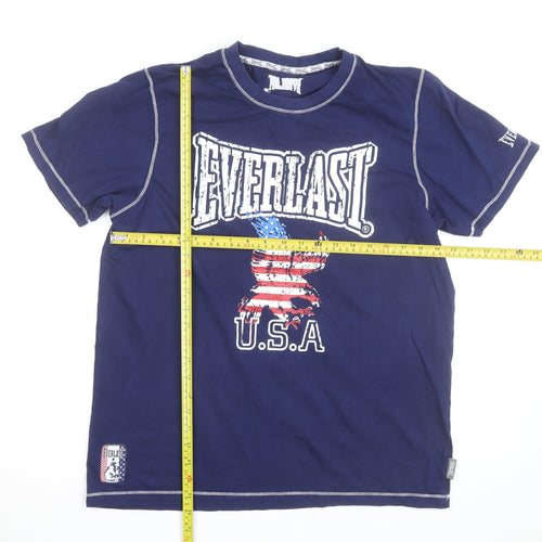 Everlast Men's Blue USA Graphic Short Sleeve Cotton T-Shirt Size M