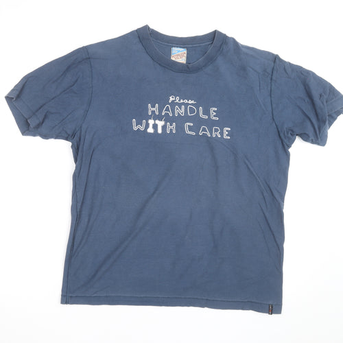 Petroleum Ath. Dept Men's Blue XL Vintage Fit Graphic T-Shirt