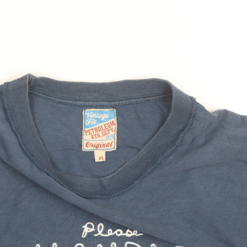 Petroleum Ath. Dept Men's Blue XL Vintage Fit Graphic T-Shirt
