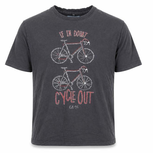 Boston Crew Men's Grey Cotton Cycling Graphic T-Shirt Size L