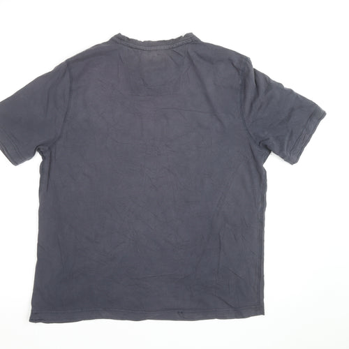 Boston Crew Men's Grey Cotton Cycling Graphic T-Shirt Size L